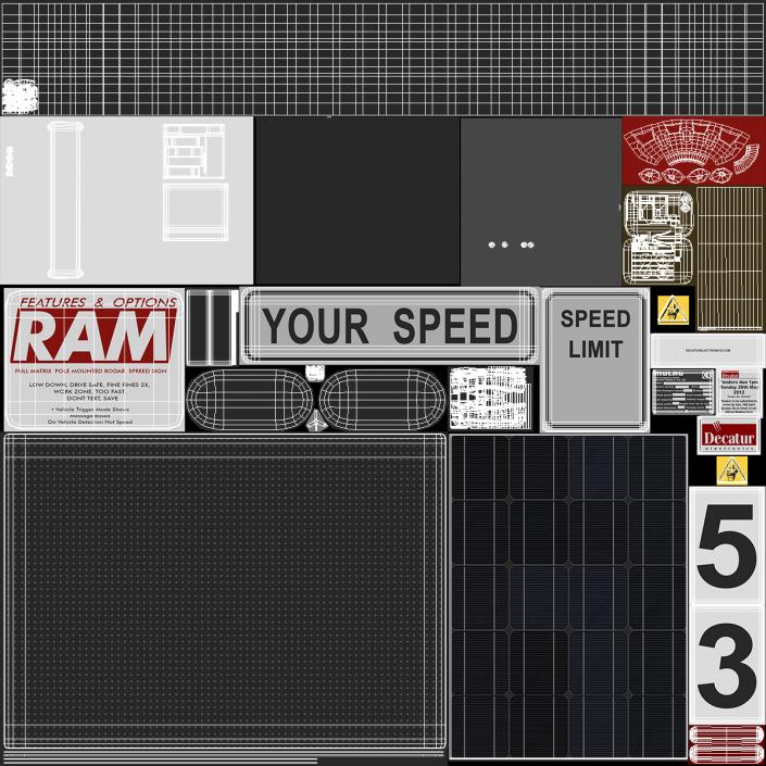 3D model Decatur Electronics Mobile Matrix Display Trailer 300MX