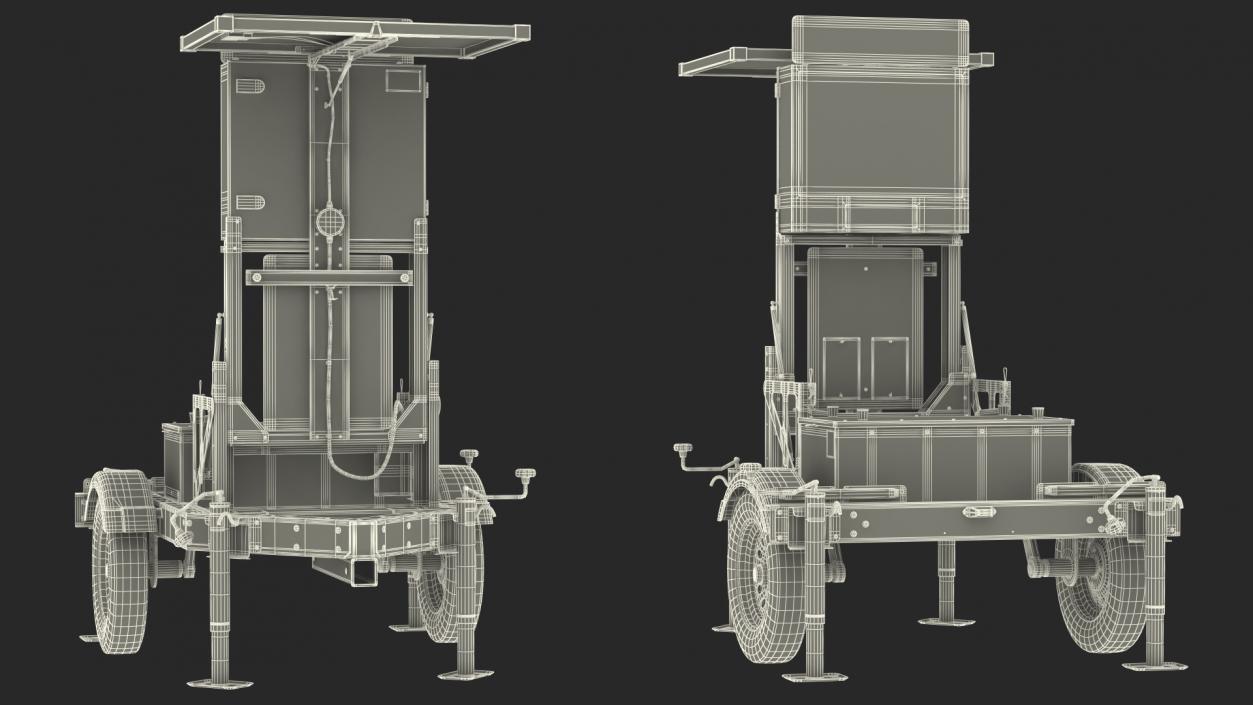 3D model Decatur Electronics Mobile Matrix Display Trailer 300MX