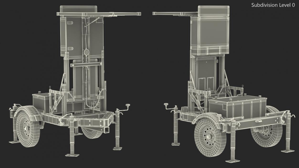 3D model Decatur Electronics Mobile Matrix Display Trailer 300MX