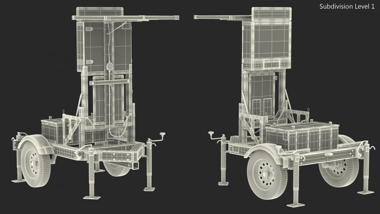 3D model Decatur Electronics Mobile Matrix Display Trailer 300MX