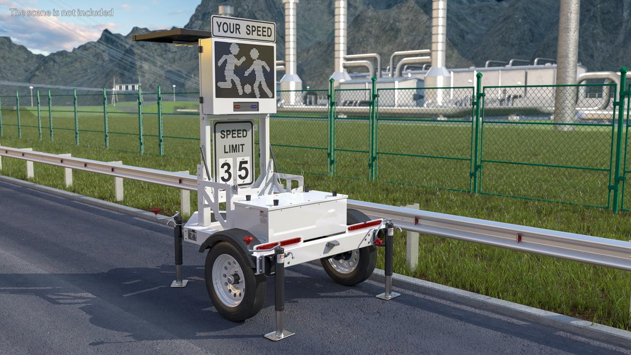 3D model Decatur Electronics Mobile Matrix Display Trailer 300MX