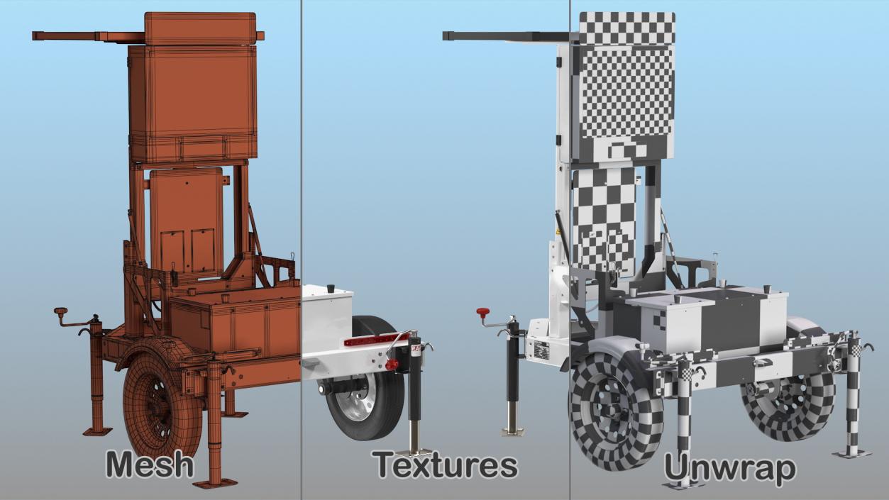 3D model Decatur Electronics Mobile Matrix Display Trailer 300MX