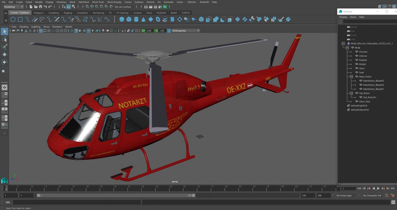 3D model Multi Mission Helicopter AS355