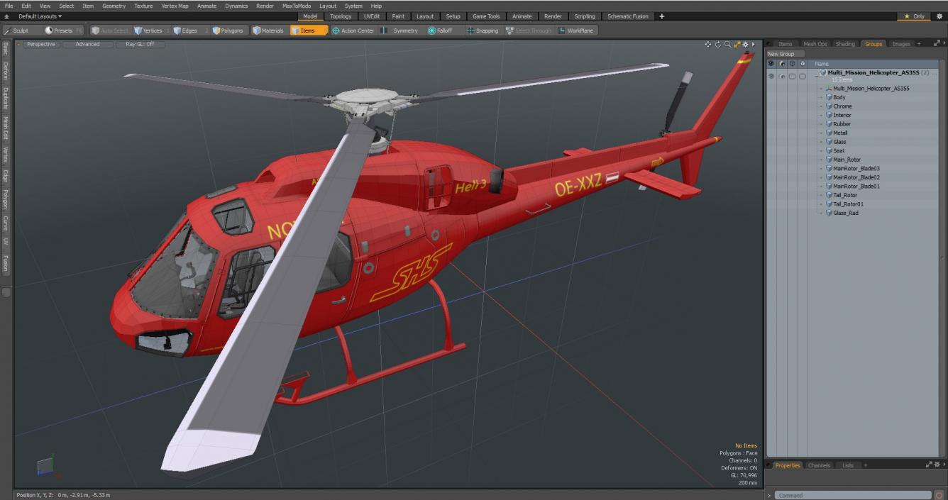 3D model Multi Mission Helicopter AS355