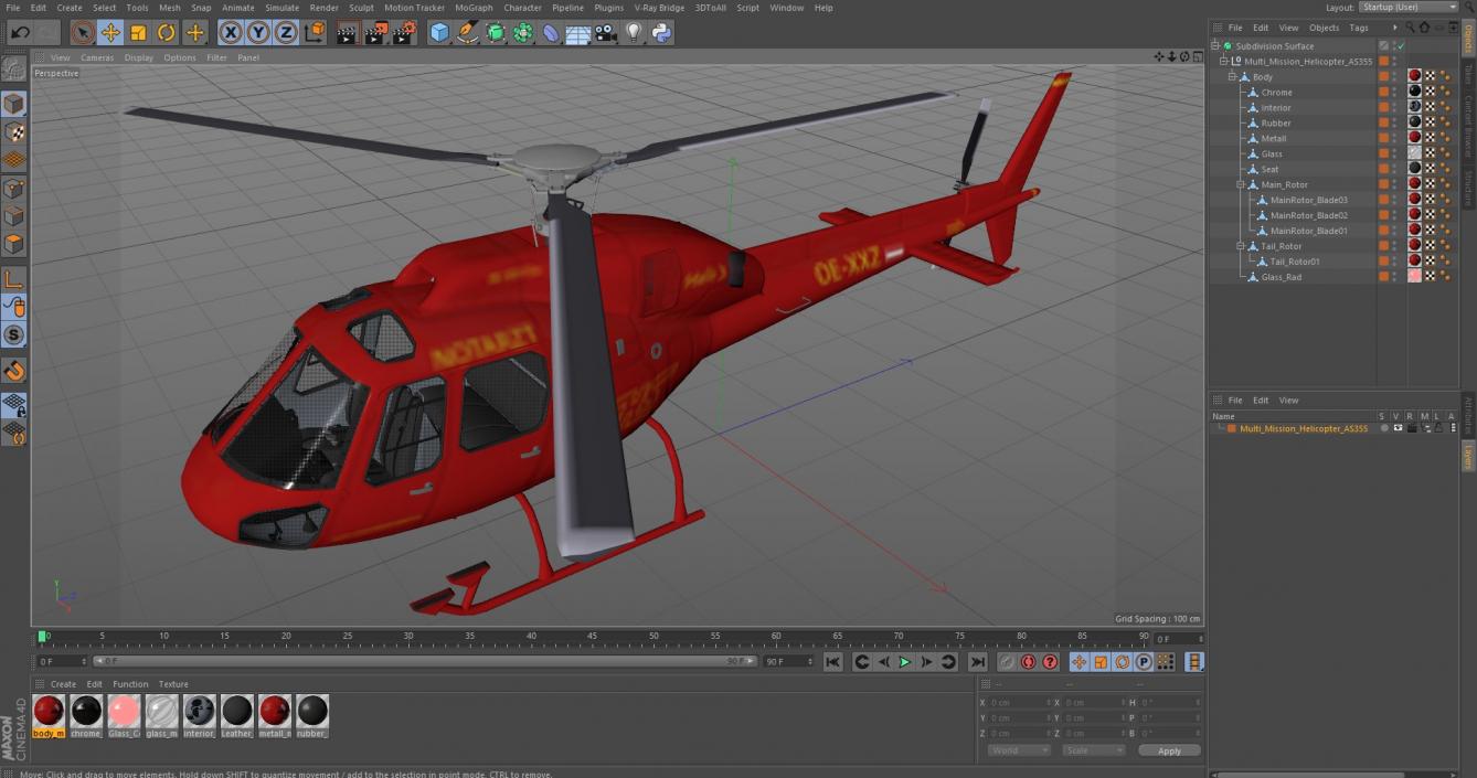 3D model Multi Mission Helicopter AS355