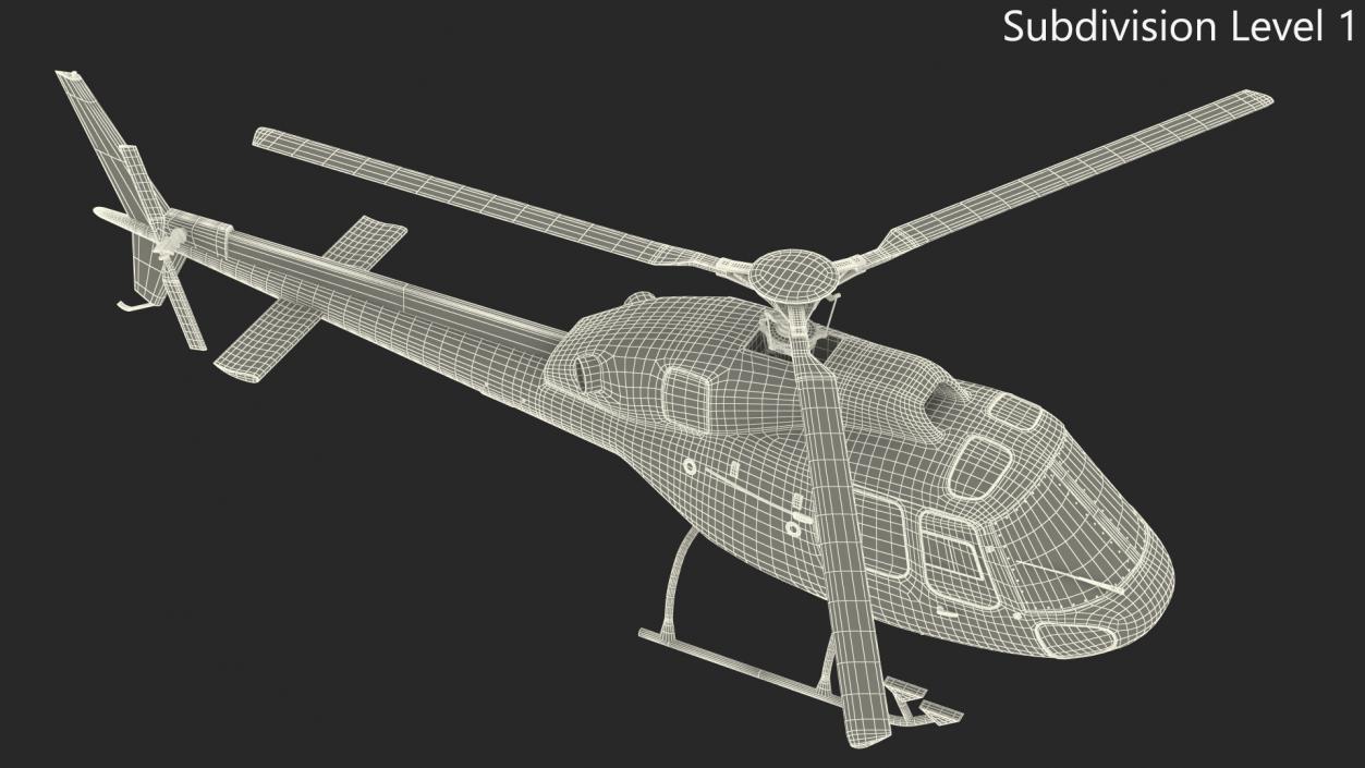 3D model Multi Mission Helicopter AS355