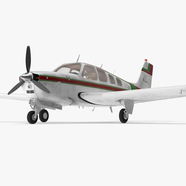 3D Single Engine Propeller Aircraft Beechcraft Bonanza G 36