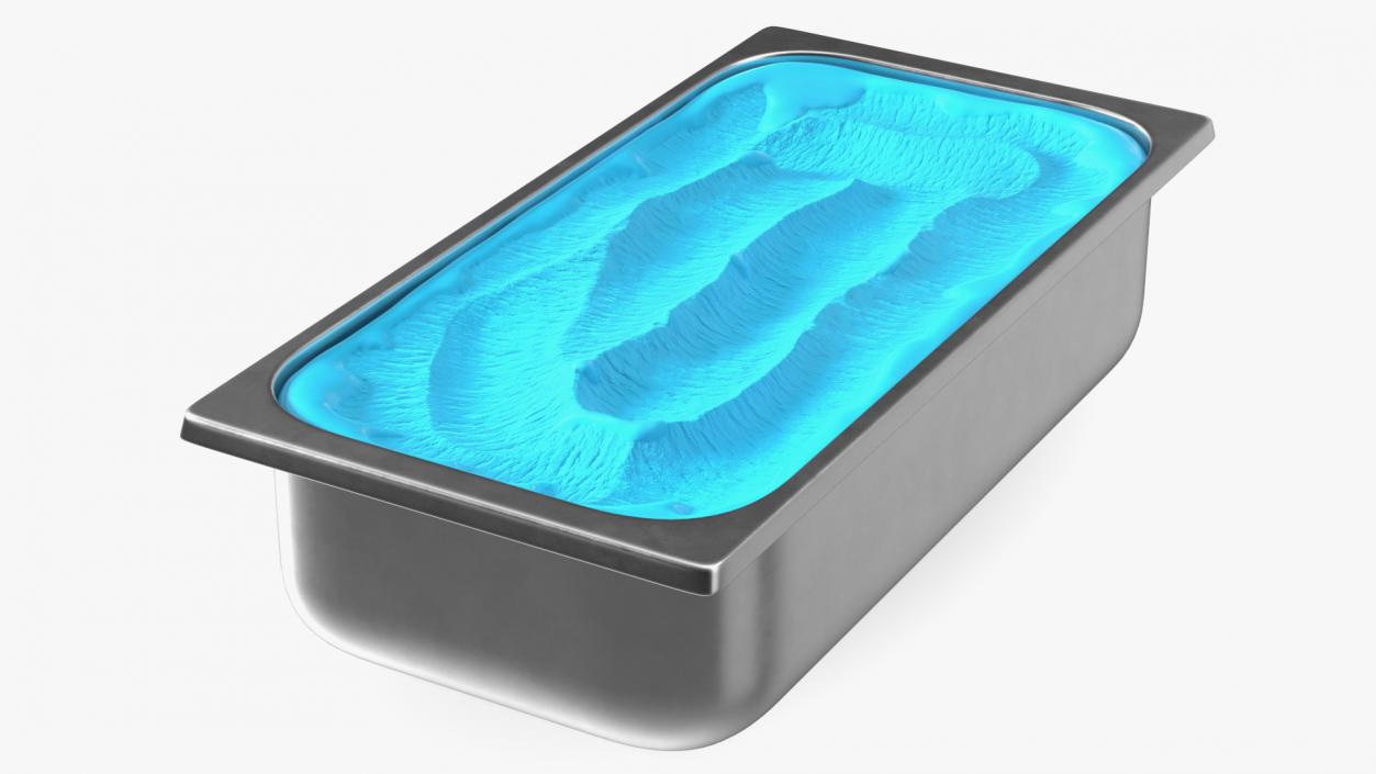 Blue Ice Cream Tray 3D model