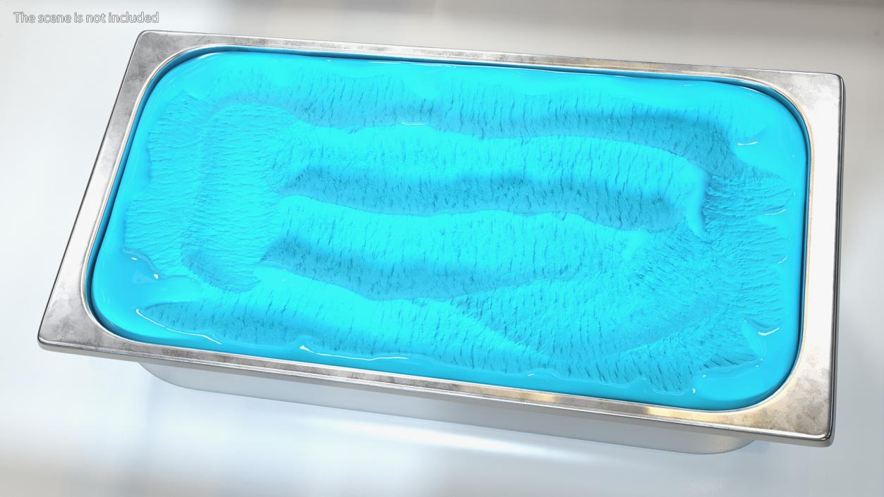 Blue Ice Cream Tray 3D model