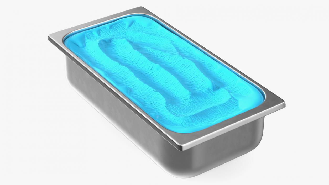 Blue Ice Cream Tray 3D model