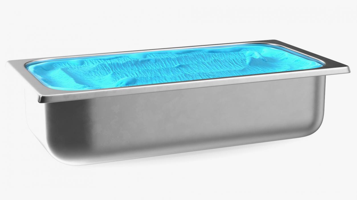 Blue Ice Cream Tray 3D model