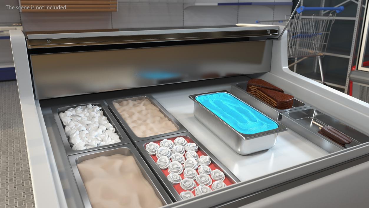 Blue Ice Cream Tray 3D model