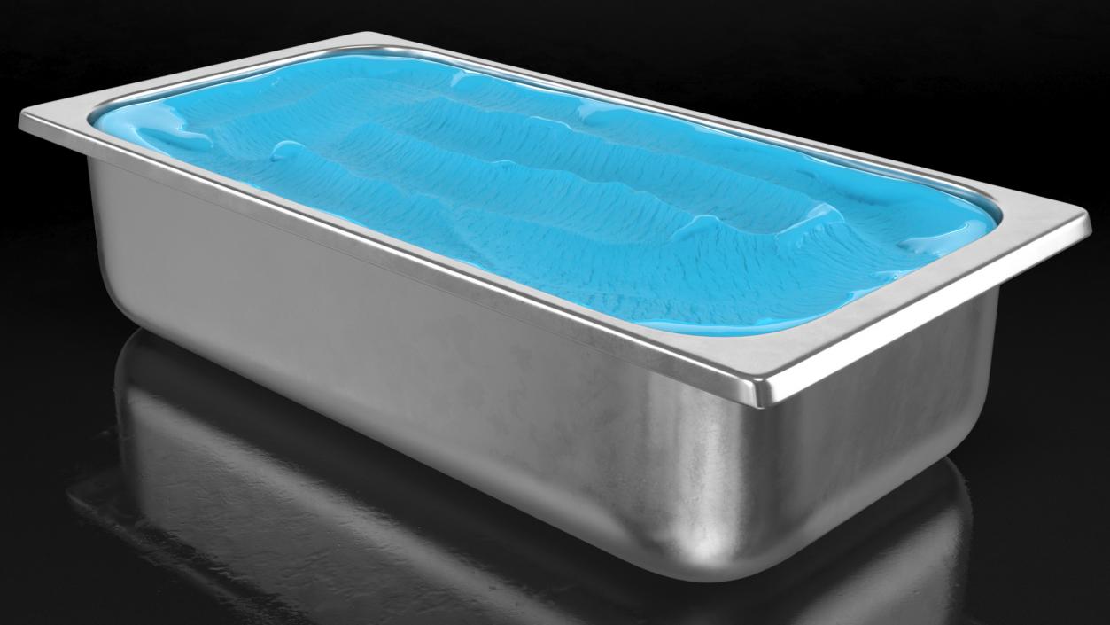 Blue Ice Cream Tray 3D model