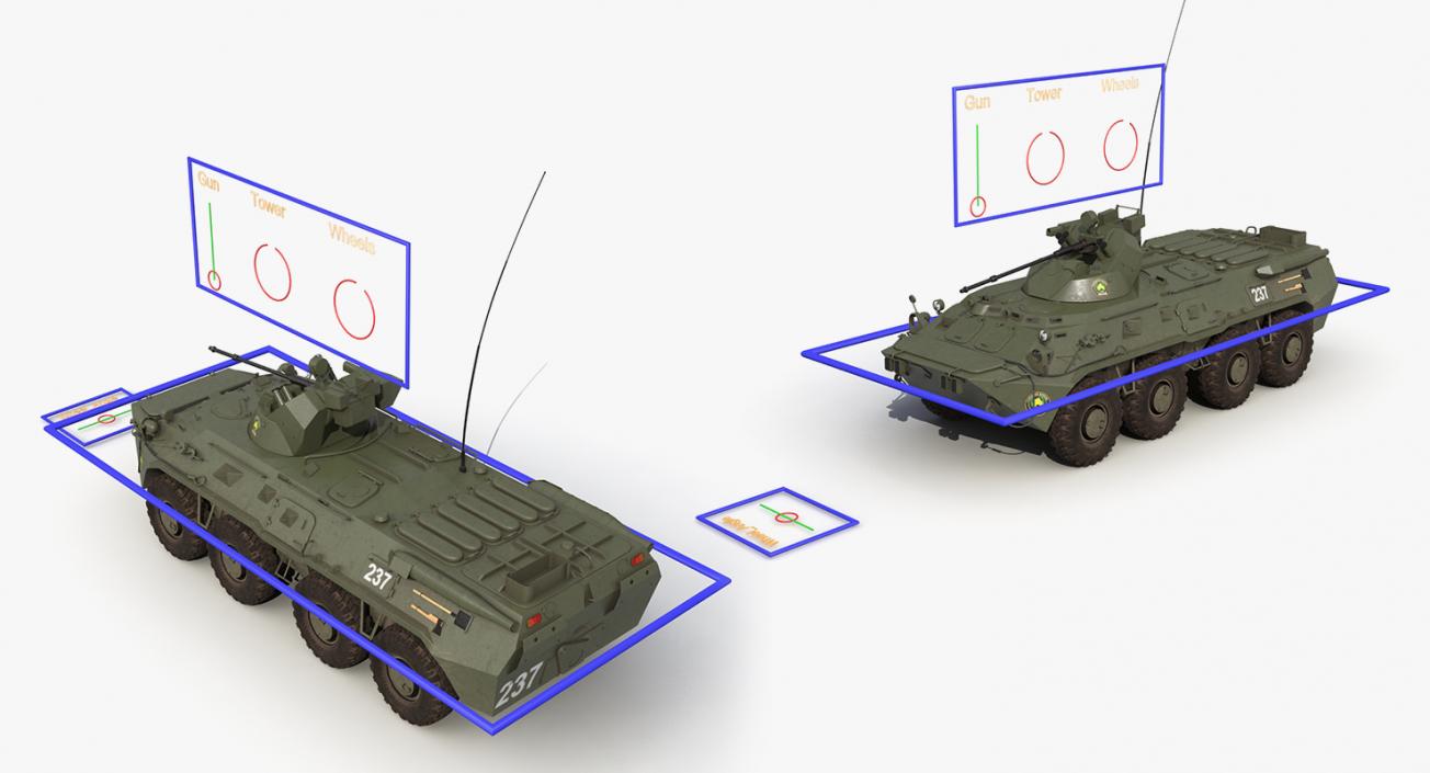 3D Rigged Russian Tanks Collection