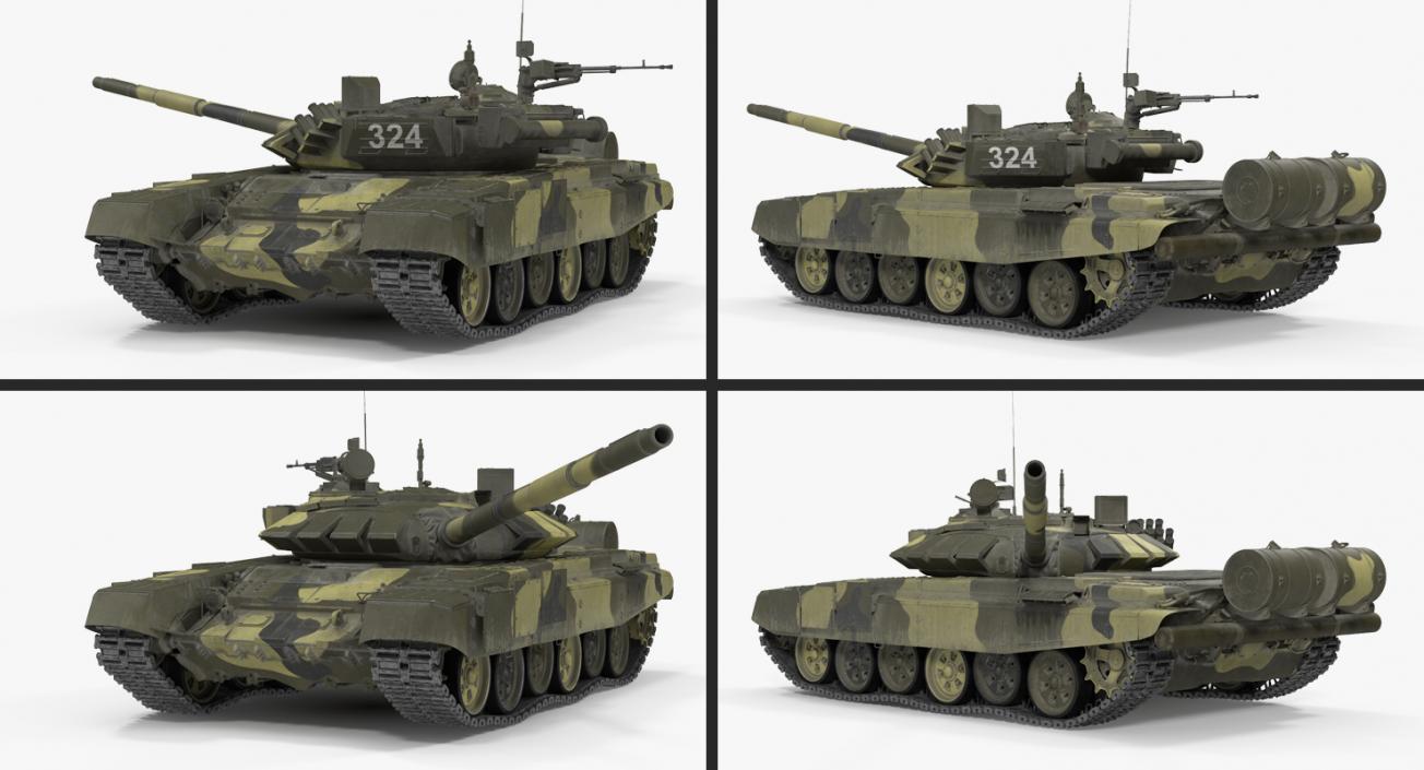 3D Rigged Russian Tanks Collection