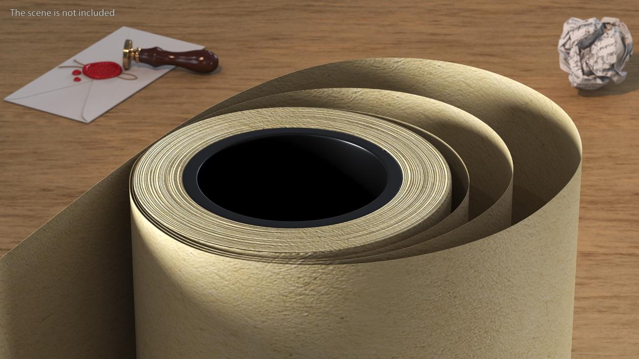 3D model Wrapping Paper in a Roll Kraft