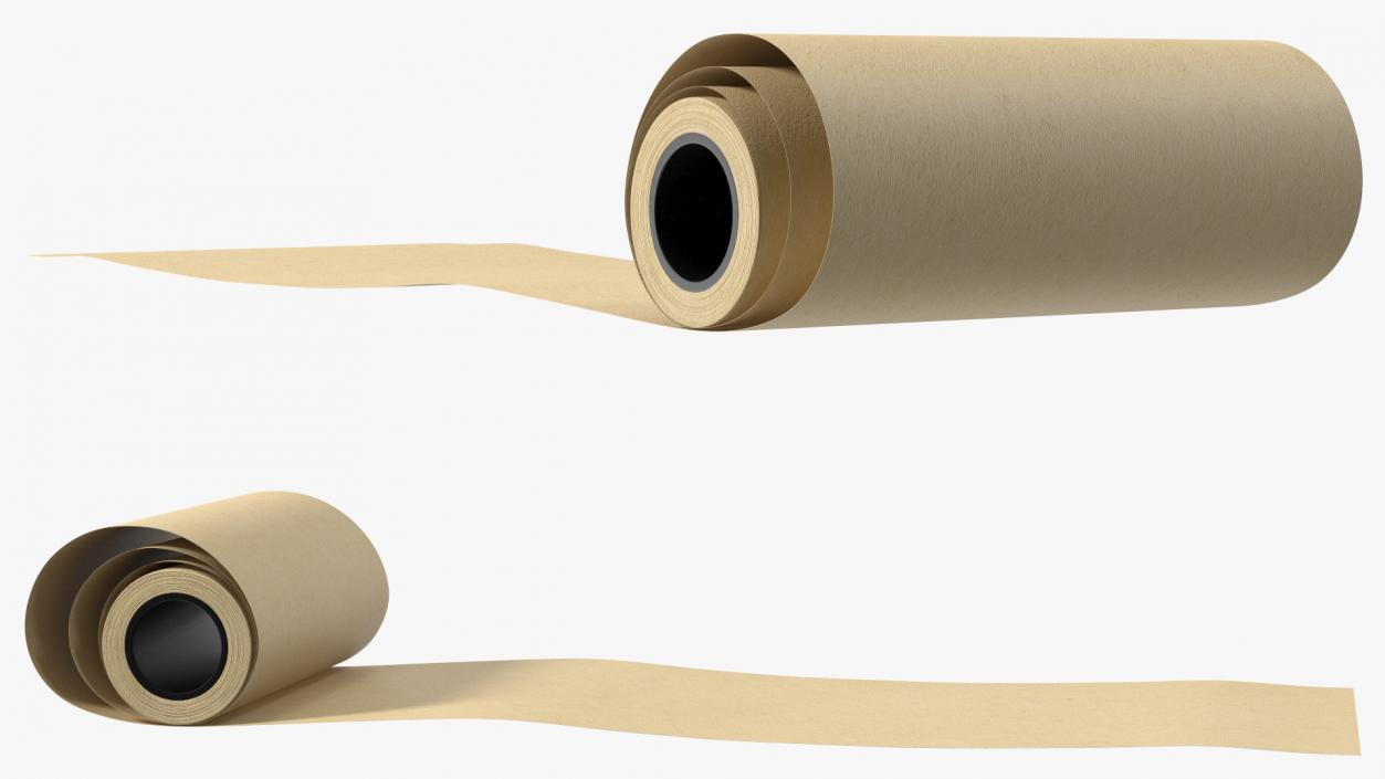 3D model Wrapping Paper in a Roll Kraft