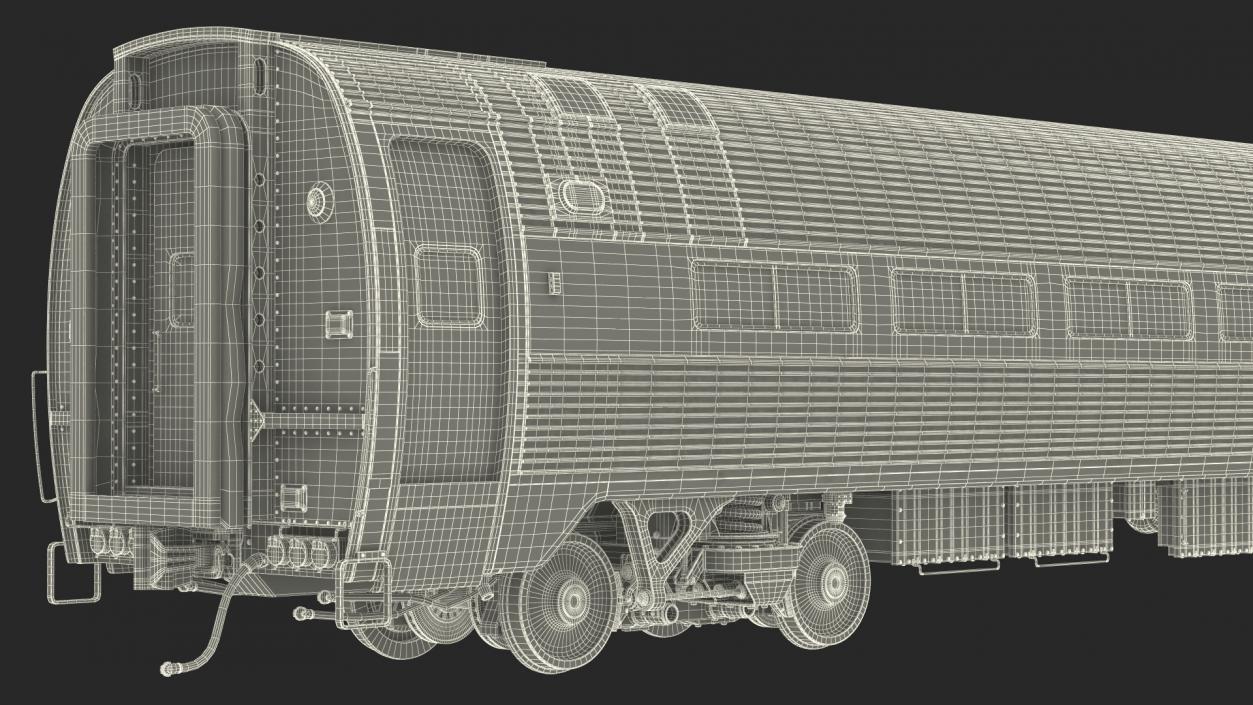 Railway Passenger Train Car Amtrak 3D model