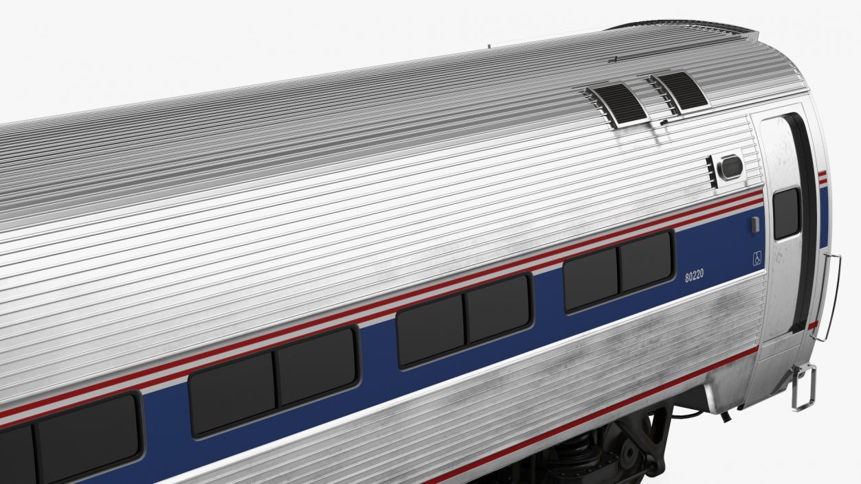 Railway Passenger Train Car Amtrak 3D model