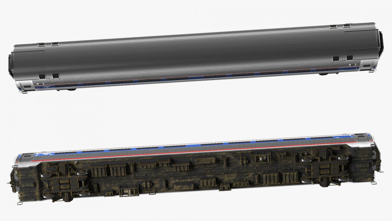 Railway Passenger Train Car Amtrak 3D model