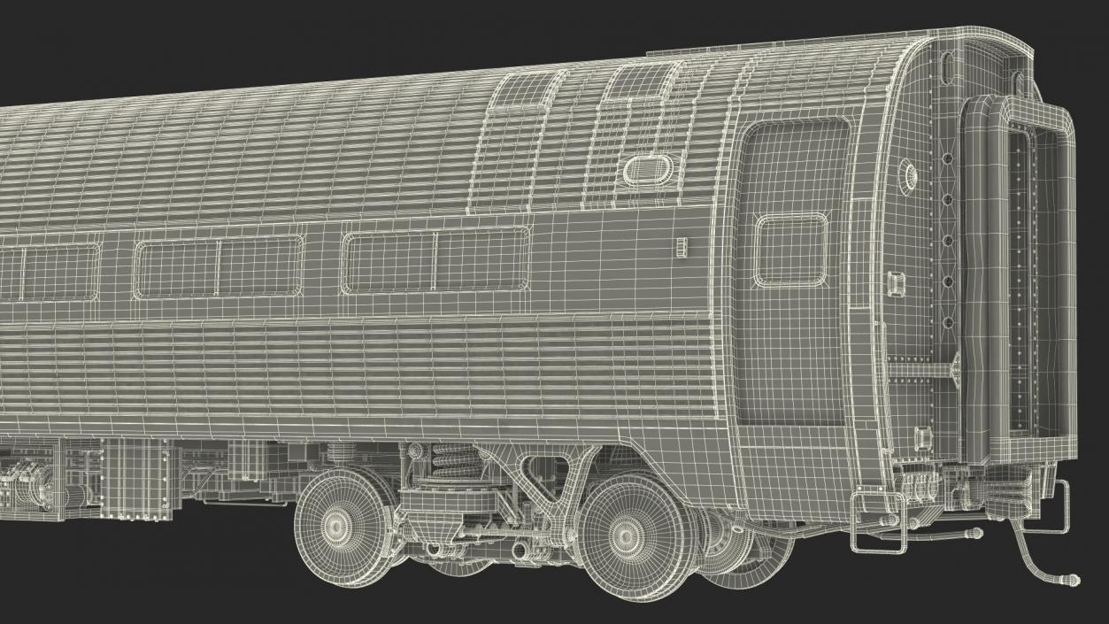 Railway Passenger Train Car Amtrak 3D model