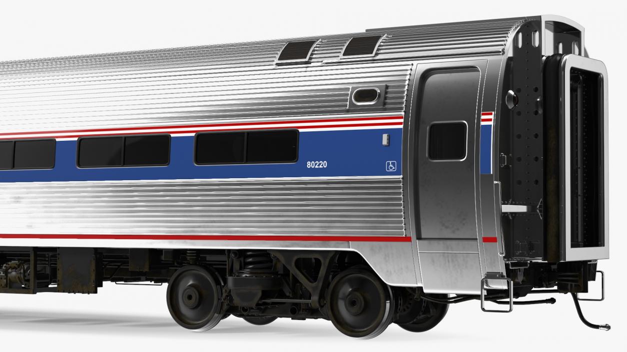 Railway Passenger Train Car Amtrak 3D model