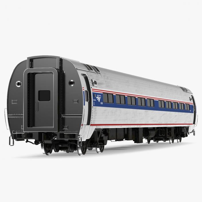 Railway Passenger Train Car Amtrak 3D model