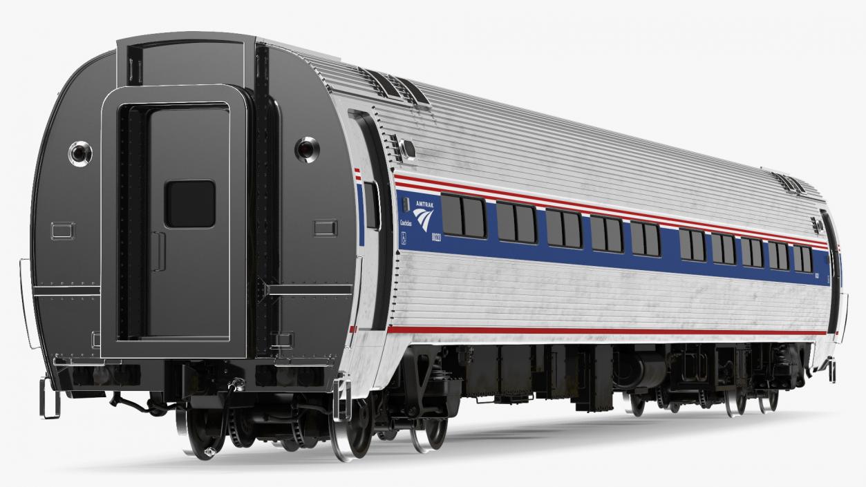 Railway Passenger Train Car Amtrak 3D model