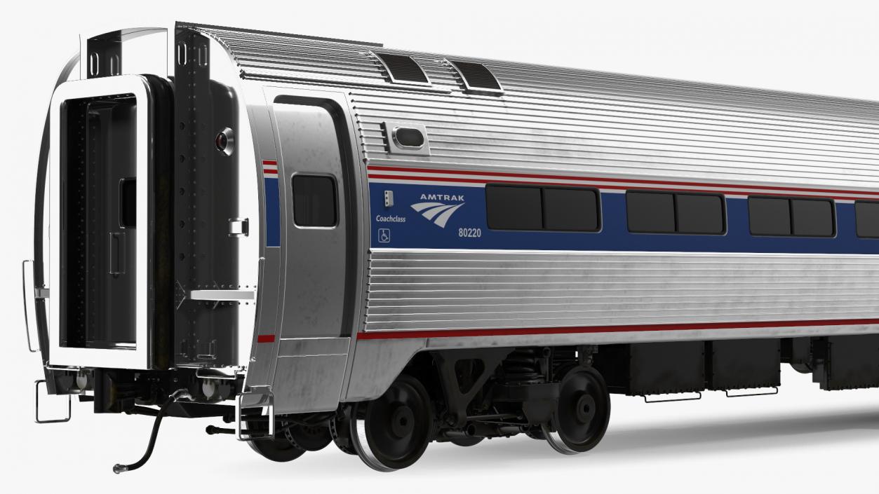 Railway Passenger Train Car Amtrak 3D model