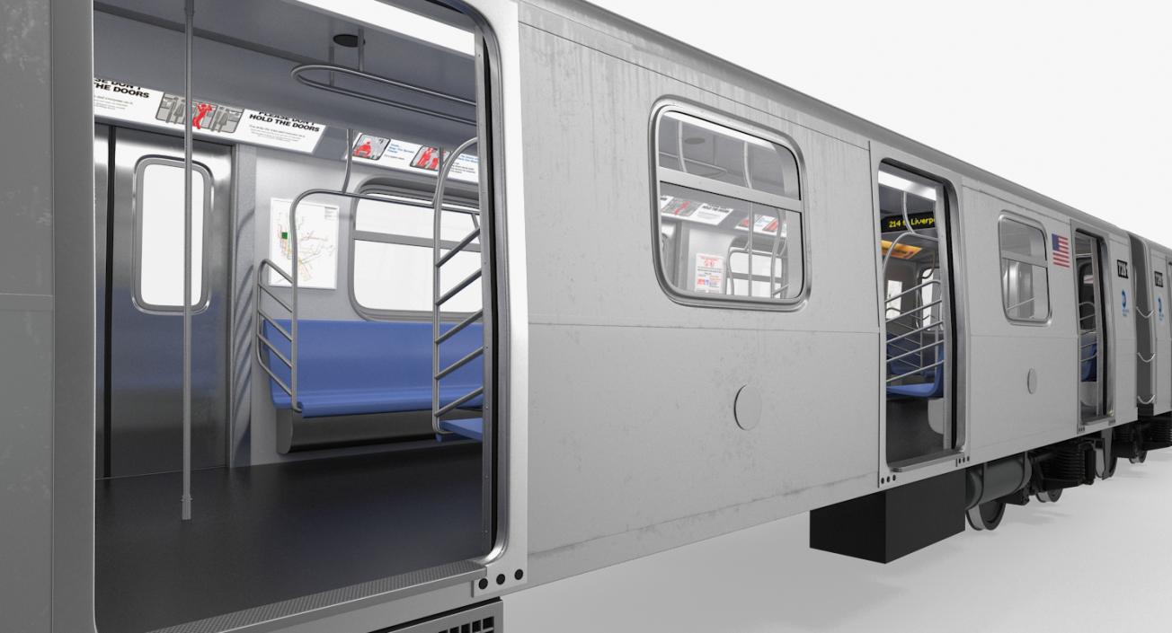 3D Rigged Subway Trains Collection