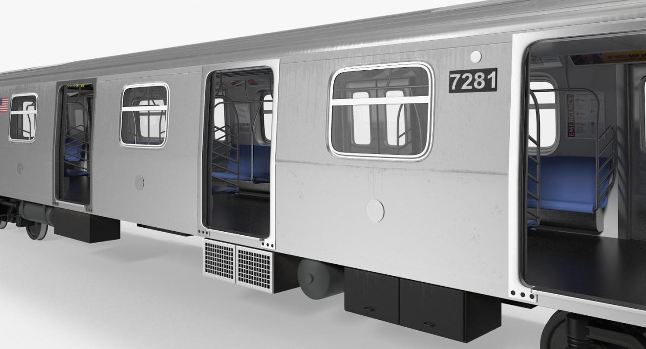 3D Rigged Subway Trains Collection