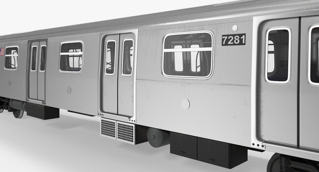 3D Rigged Subway Trains Collection