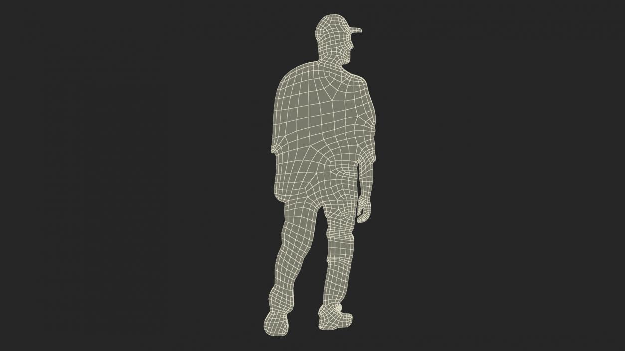 3D Walking Young Man Silhouette model