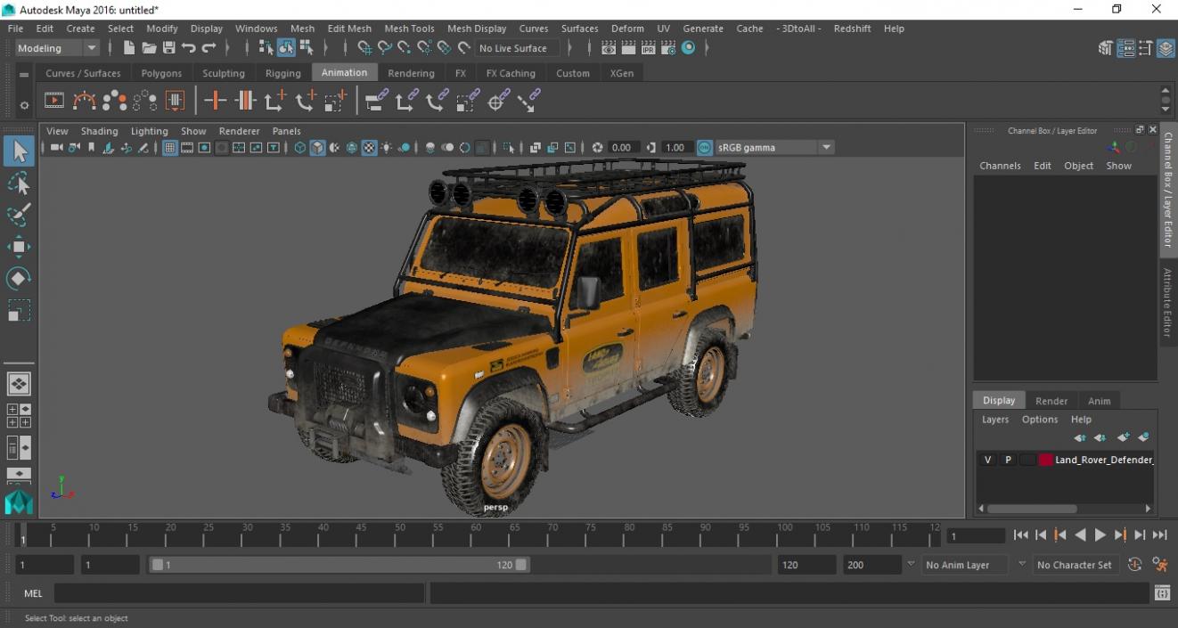 Land Rover Defender Exterior Only Dirty 3D model