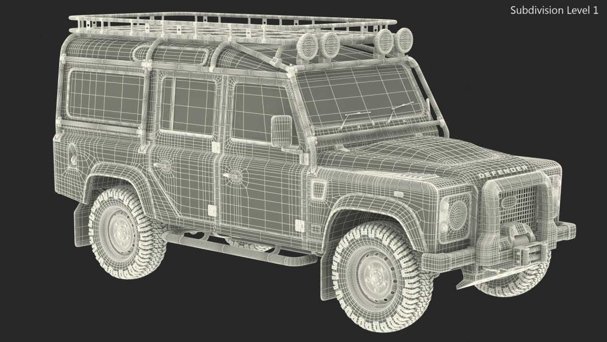 Land Rover Defender Exterior Only Dirty 3D model