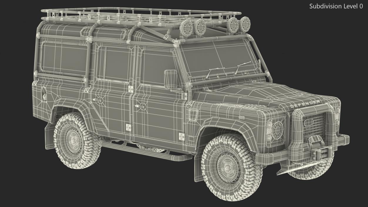 Land Rover Defender Exterior Only Dirty 3D model