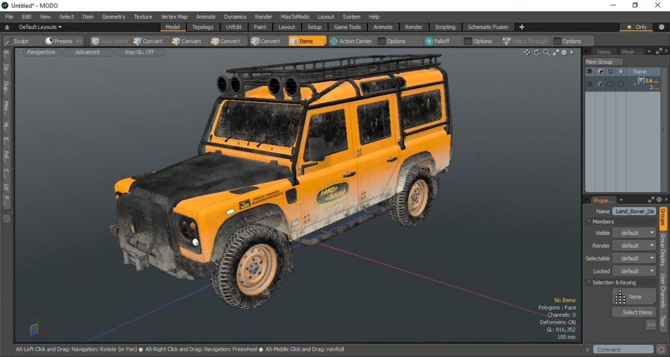 Land Rover Defender Exterior Only Dirty 3D model