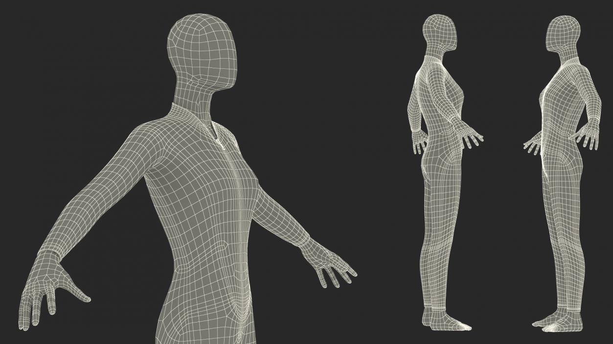 3D model Woman Wetsuit Cressi Full Version 2