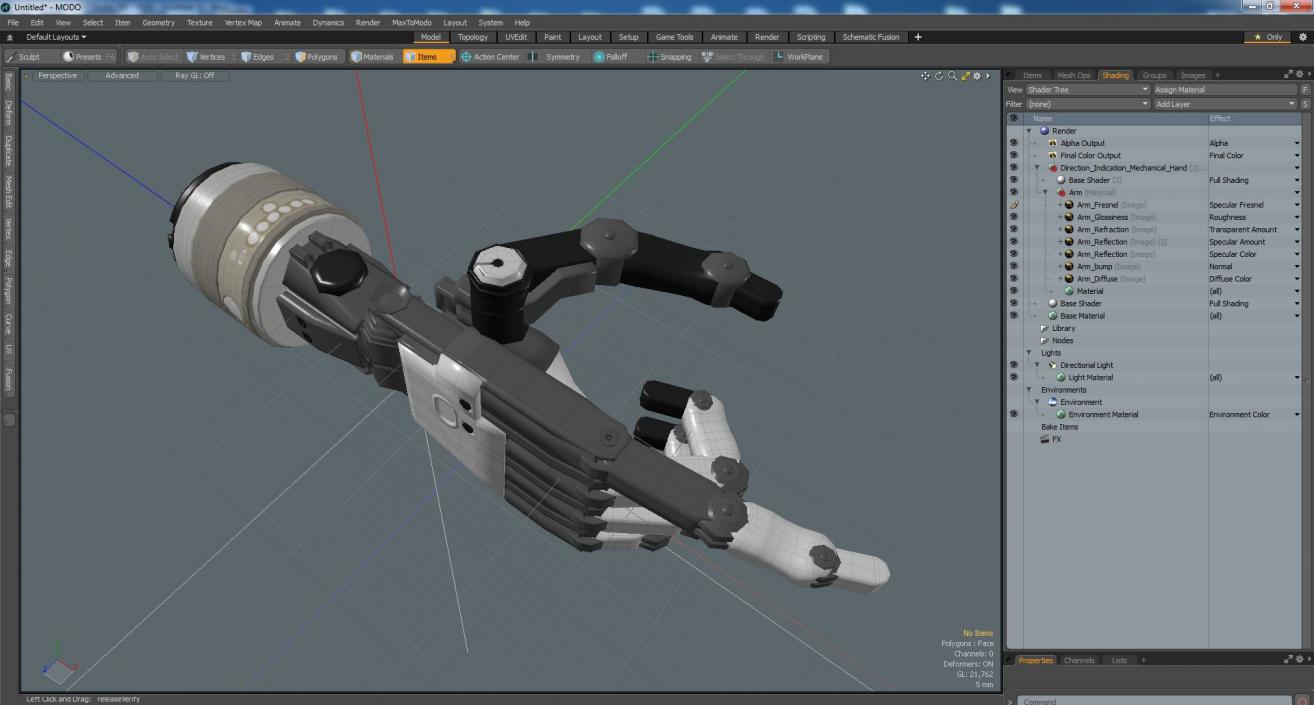 3D Direction Indication Mechanical Hand