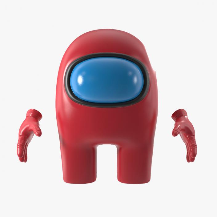 3D Among Us Character Red Rigged for Modo model