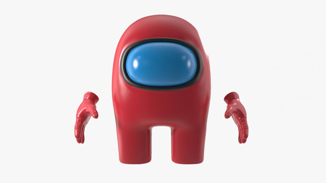 3D Among Us Character Red Rigged for Modo model