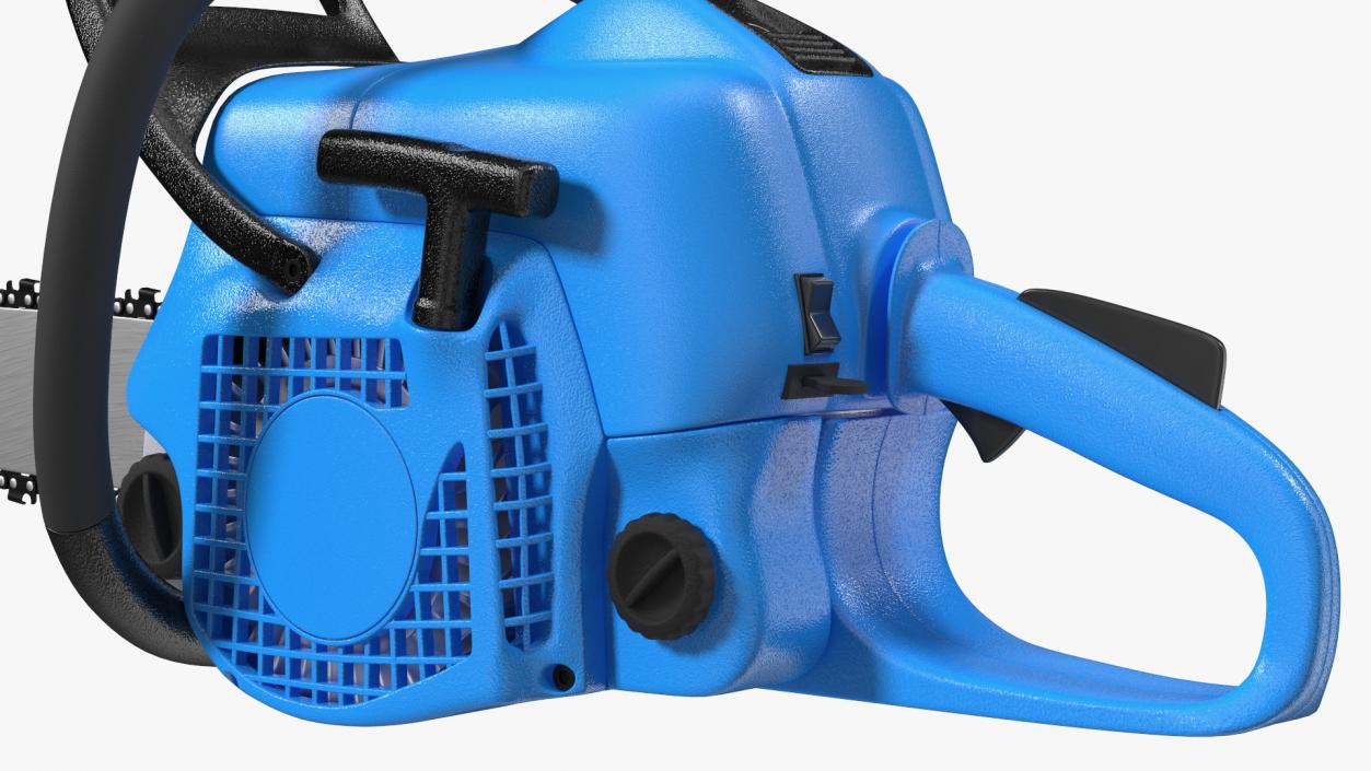 Blue Gasoline Chainsaw 3D