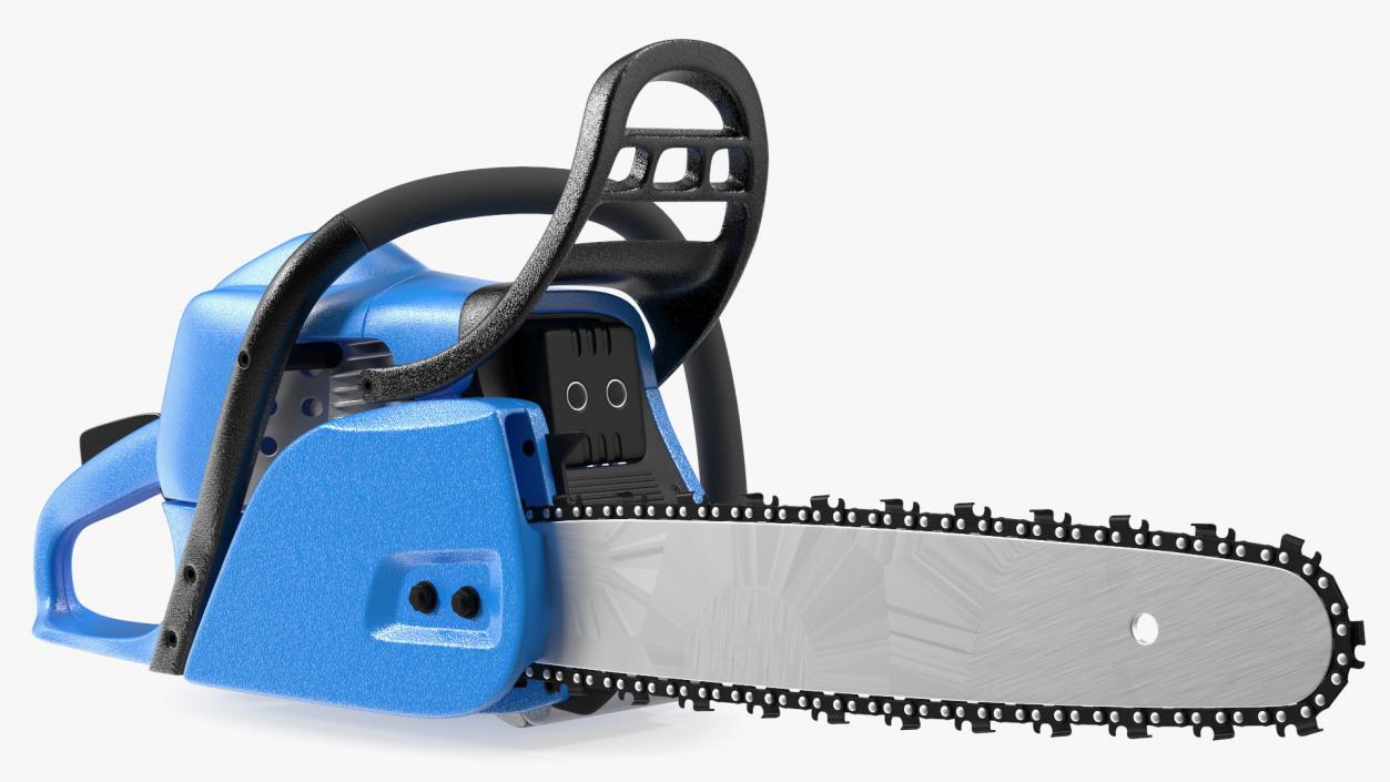 Blue Gasoline Chainsaw 3D