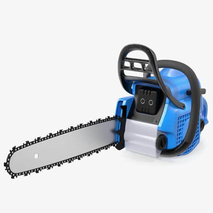 Blue Gasoline Chainsaw 3D