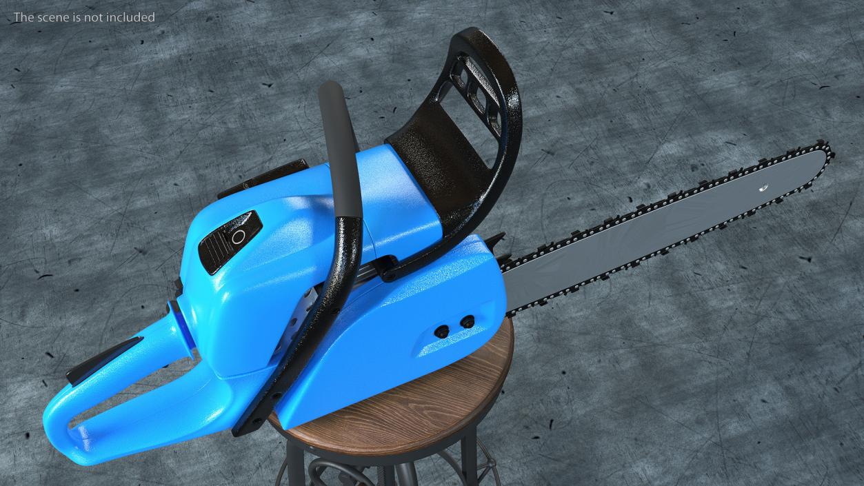 Blue Gasoline Chainsaw 3D