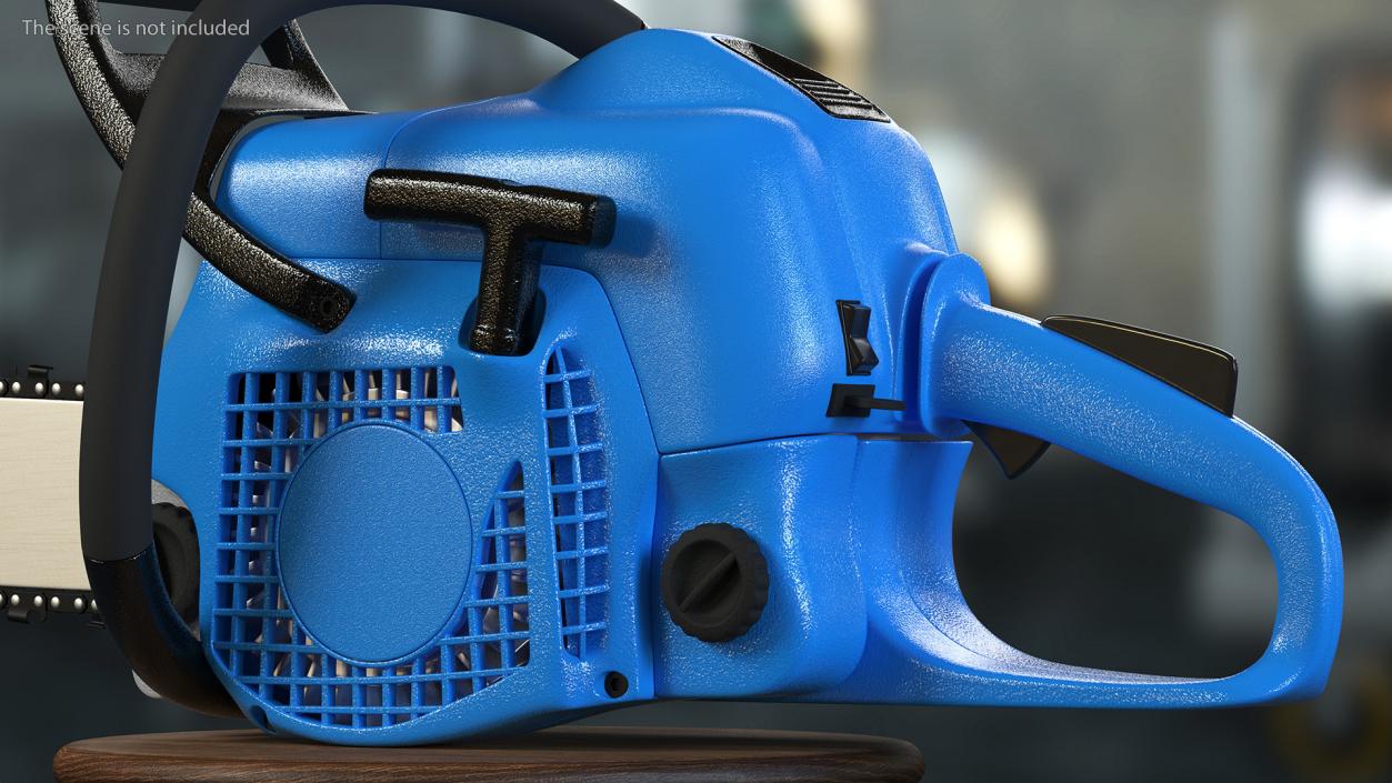 Blue Gasoline Chainsaw 3D