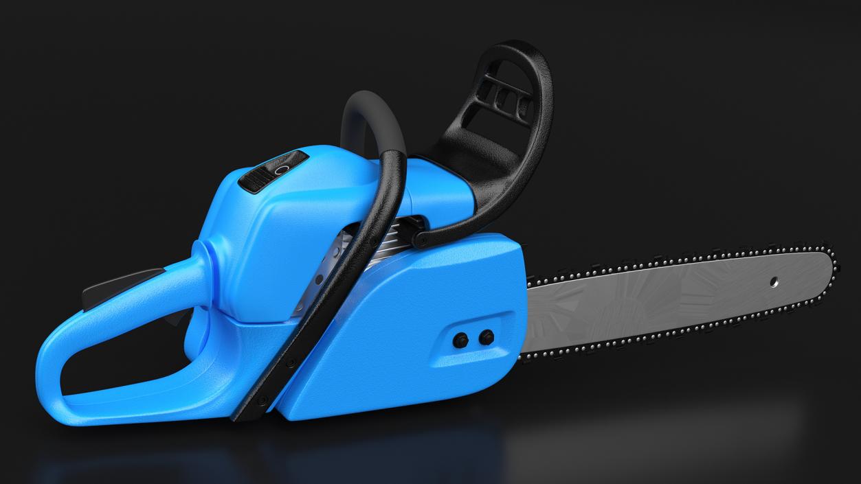 Blue Gasoline Chainsaw 3D