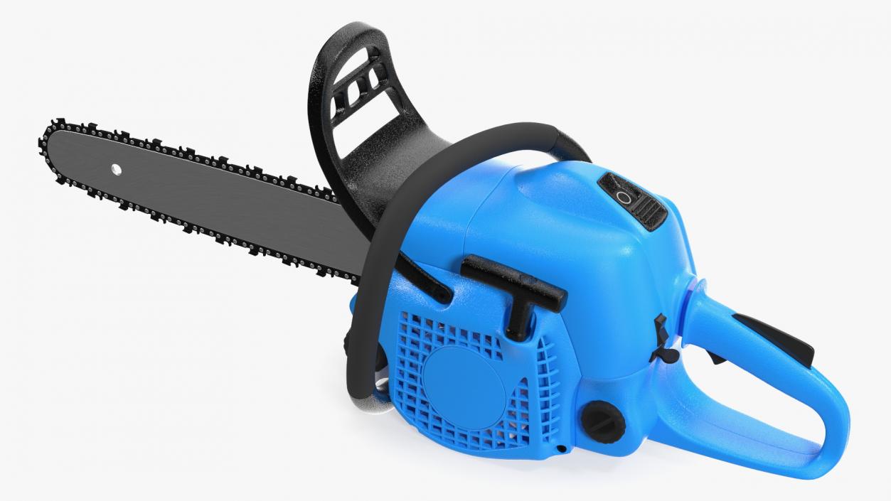 Blue Gasoline Chainsaw 3D