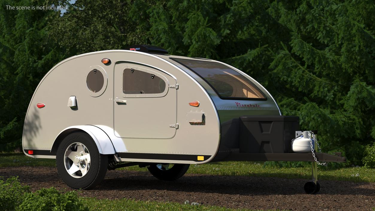 3D Metallic Vistabule Teardrop Camping Trailer model