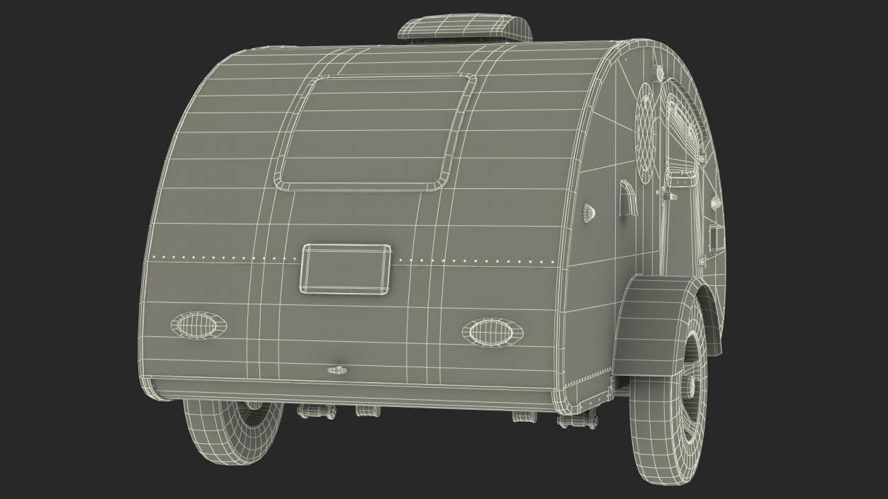 3D Metallic Vistabule Teardrop Camping Trailer model